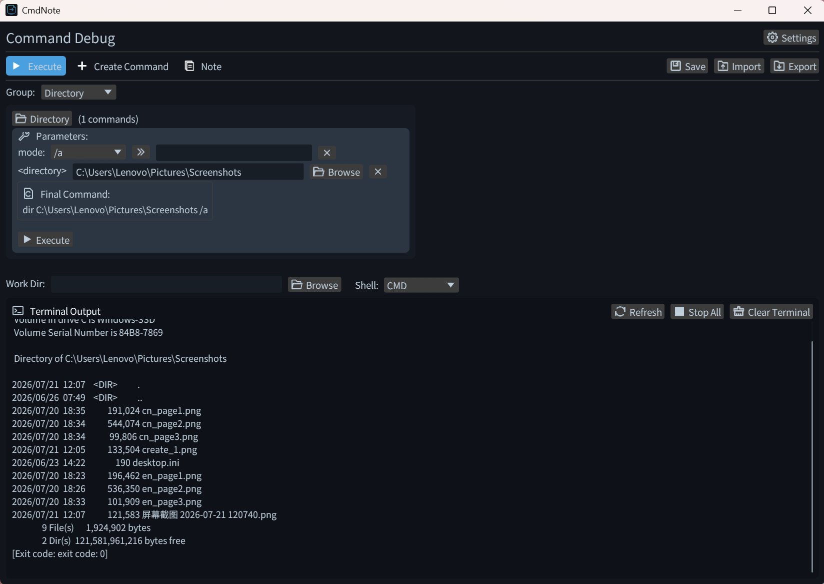 Command Creation Page 2