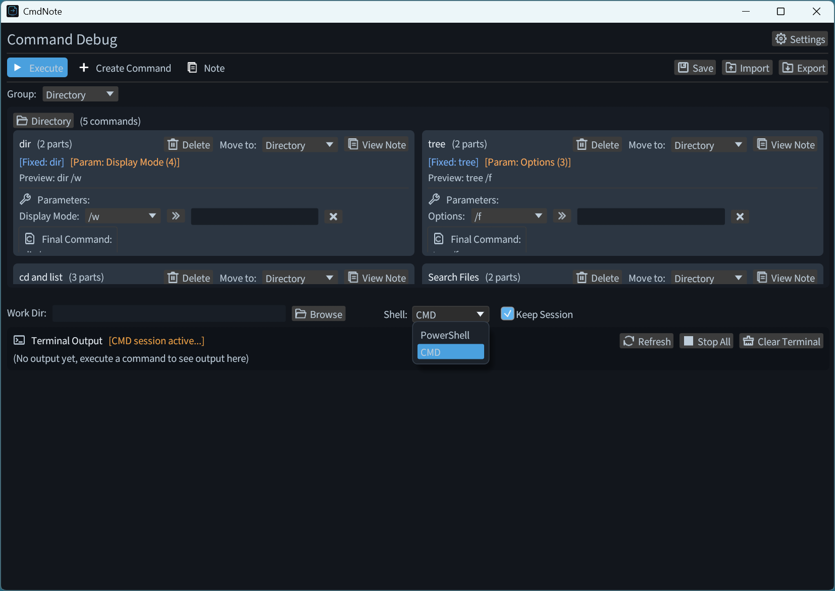 Command Execution Page